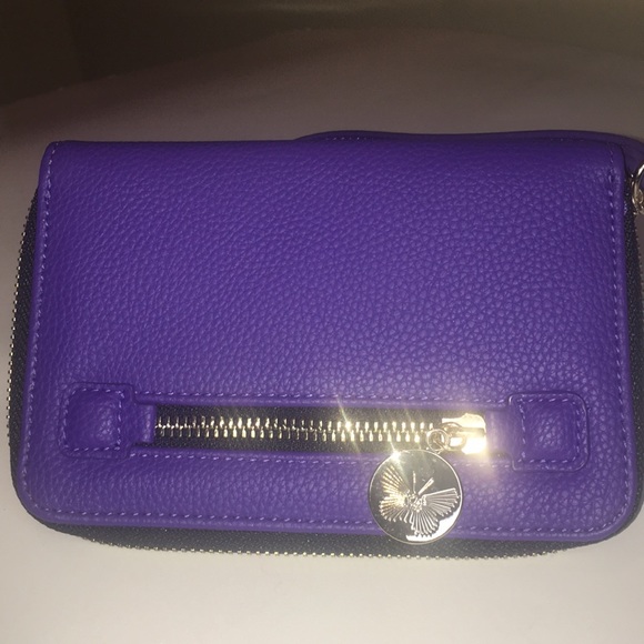 SOLD: Avon Deep Purple Wristlet w/ Gold Butterfly Emblem - Picture 2 of 11